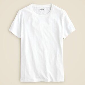J. Crew Vintage Jersey Classic Fit Tee Womens S White Basic Essential Casual NWD